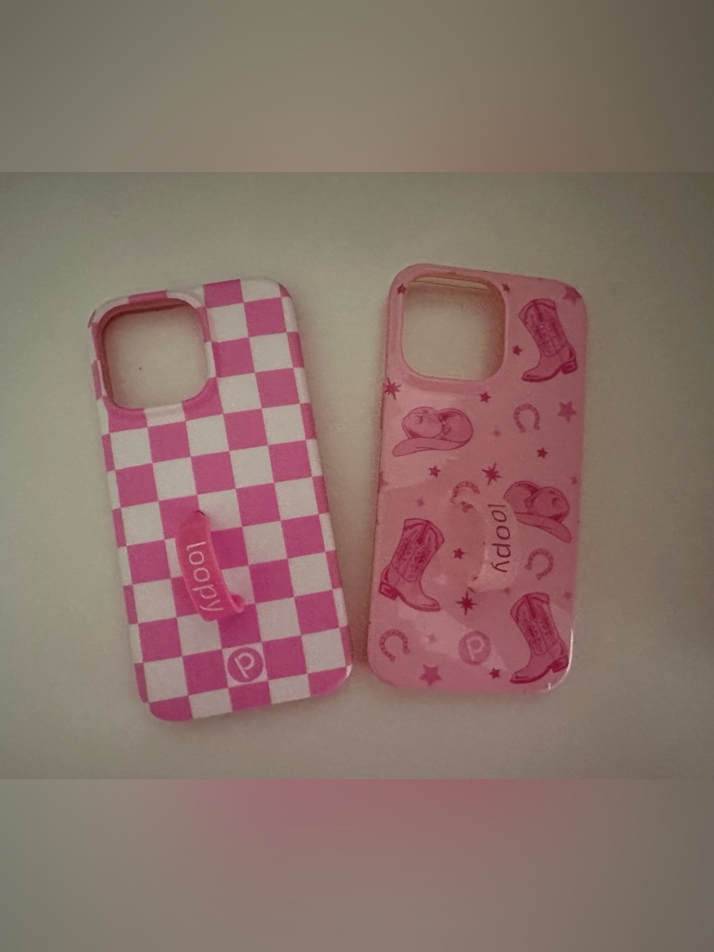 Loopy Cases Pink Checkerboard & Cowgirl Cases iPhone 14 Pro Max